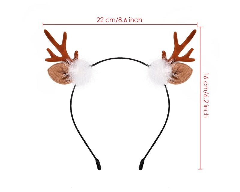 DS.DISTINCTIVE STYLE DS. DISTINCTIVE STYLE Reindeer Antlers Deer Ears Headband for Women Halloween Deer Antlers Costume Cute Hair Accessories - Image 3